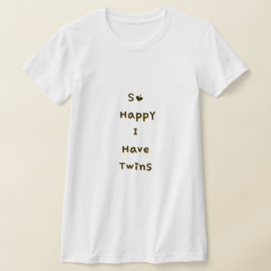 Zo Gelukkig Heb Ik Tweelingen Funny Moeder Van Twe T-shirt