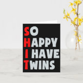 Zo Gelukkig Heb Ik Tweelingen Grappige Ouder Tweel Kaart (Gele Bloem)