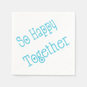 Zo gelukkig samen Blue Hearts servetten (Voorkant)