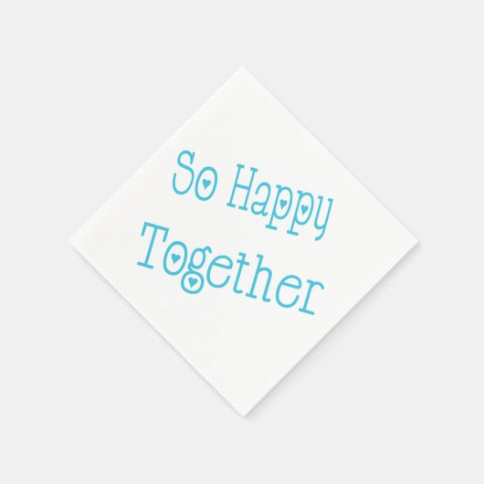 Zo gelukkig samen Blue Hearts servetten (Hoek)