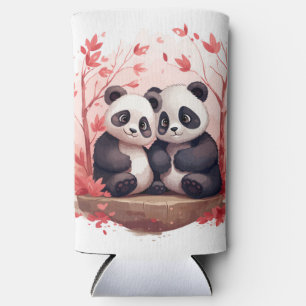 Zo gelukkig samen Panda paar Seltzer Blikjeskoeler