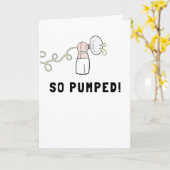 Zo gepompt grappige nieuwe baby felicitaties kaart (Gele Bloem)