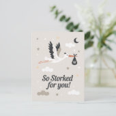 Zo gestoord voor u grappige zwangerschap vogel briefkaart (Staand voorkant)