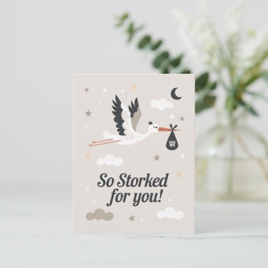 Zo gestoord voor u grappige zwangerschap vogel briefkaart (Staand voorkant)