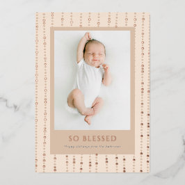 Zo gezegend Polka gestippeld Folie Feestdagenkaart