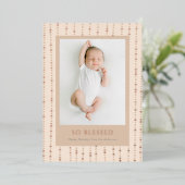 Zo gezegend Polka gestippeld Folie Feestdagenkaart (Staand Voorkant)