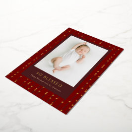 Zo gezegend Polka gestippeld Folie Feestdagenkaart