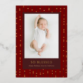 Zo gezegend Polka gestippeld Folie Feestdagenkaart (Voorkant)