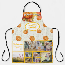 Zo gezegend, zo dankbaar familiefotocollage schort