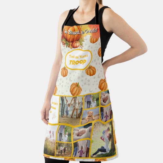 Zo gezegend, zo dankbaar familiefotocollage schort (Insitu)