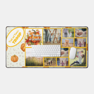 Zo gezegend, zo dankbaar fotocollage Desk Mat