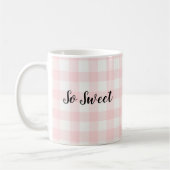 Zo gezoet roze Check Pattern Coffee Mok (Links)