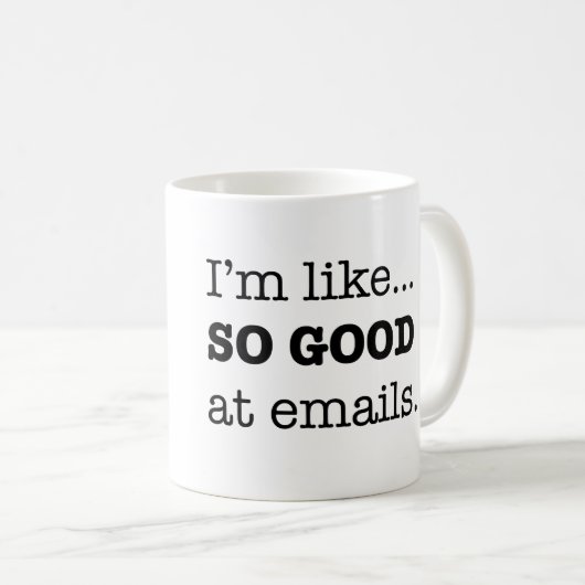 Zo goed in e-mails koffiemok (Voorkant rechts)