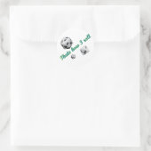 Zo gooi ik dobbelstenen ronde sticker (Tas)