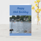 ZO GROOT ALS EEN DAG OP ** HET MEER ** "18e VERJAA Kaart (Gele Bloem)