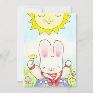" zo groot jongetje bunny verjaardagsuitnodiging " kaart
