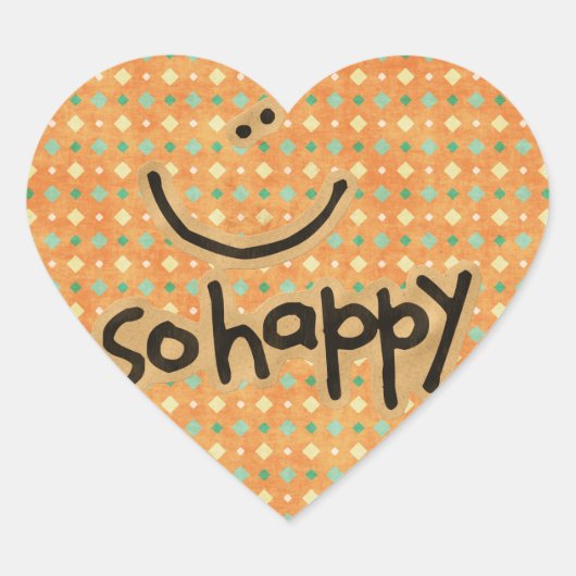 Zo Happy Heart Shape Sticker (Voorkant)