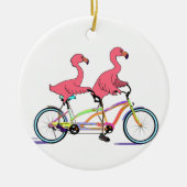 Zo Happy Together Tandem Flamingos Keramisch Ornament (Voorkant)