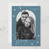 Zo heel Merry Blue Frost Arch Lijst Foto Feestdagenkaart (Voorkant)