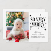 Zo heel Merry Holiday Baby Foto Aankondiging (Voorkant / Achterkant)