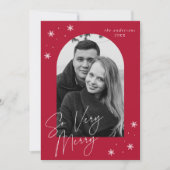 Zo heel Merry Red Arch Lijst Foto Feestdagenkaart (Voorkant)