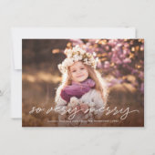 Zo heel prettige kersthandgeschreven foto feestdagenkaart (Voorkant)