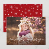 Zo heel prettige kersthandgeschreven foto feestdagenkaart (Voorkant / Achterkant)