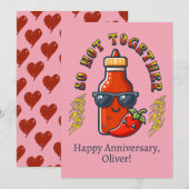 Zo Heet Samen Hete Saus Jubileum Feestdagenkaart (Voorkant / Achterkant)