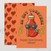 Zo Heet Samen Hot Sauce Prikkelende Kaart (Voorkant / Achterkant)