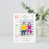 Zo Helle EDITABLE KLEUR Moderne Kerstkaart Feestdagenkaart (Staand voorkant)