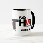 Zo hete mokken van de douanenaam (Voorkant rechts)