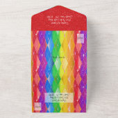 ZO homo! Regenboog Trouwgemeenschap Pitch-In All I All In One Uitnodiging (Buitenkant)