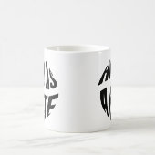 Zo hoog als een vlieger Zwarte typografie Koffiemok (Center)