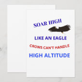 Zo hoog vliegen als een adelaar  bedankkaart (Voorkant / Achterkant)