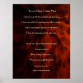 "Zo hou ik van je" Fractal Poetry Poster (Voorkant)