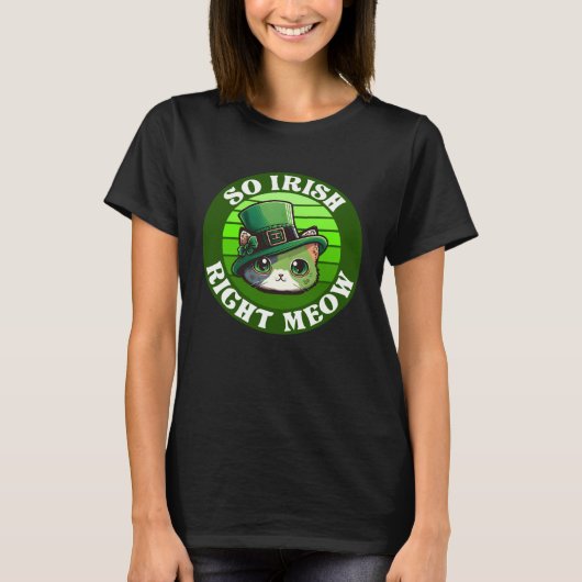 Zo Iers Katten Saint Patrick's Day Feestje T-shirt (Voorkant)