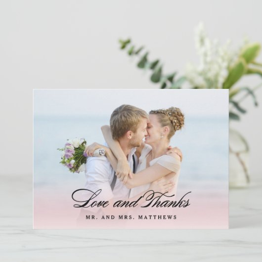 Zo in Love | Weddenschap Bedankt Foto (Staand voorkant)