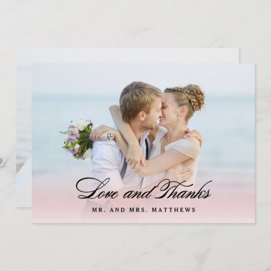 Zo in Love | Weddenschap Bedankt Foto (Voorkant / Achterkant)