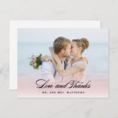 Zo in Love | Weddenschap Bedankt Foto Briefkaart (Voorkant / Achterkant)