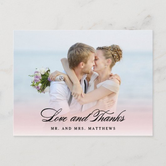 Zo in Love | Weddenschap Bedankt Foto Briefkaart (Voorkant)