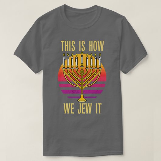 Zo jagen we het joodse Hanukkah Chanokah Fun T-shirt (Design voorkant)