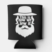 Zo jagen we het op - joodse feestdag cadeau blikjeskoeler (Achterkant)