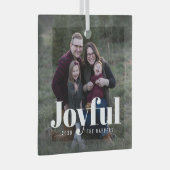 Zo Joyful Custom Fotokerstversiering Glas Ornament (Voorkant Rechts)