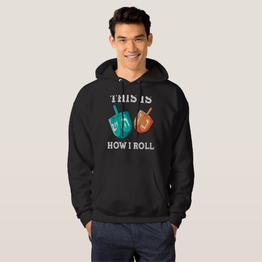 Zo kan ik Dreidel Chanukah Jew Hanukkah Hoodie (Voorkant volledig)