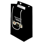 Zo kan ik Funny Sushi Roll Pun Dark BG draaien Klein Cadeauzakje (Voorkant Gekanteld)