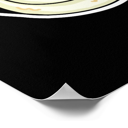 Zo kan ik Funny Sushi Roll Pun Dark BG draaien Poster (Hoek)