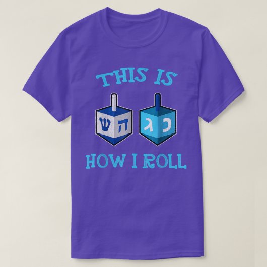 Zo kan ik Hanukkah Dreidels Champion Game T-shirt (Design voorkant)