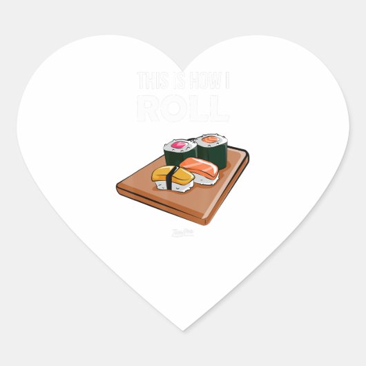 Zo kan ik Sushi Chef Funny Sushi Lover Hart Sticker (Voorkant)