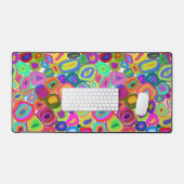 Zo kleurrijke veelkleurige cirkels olie geschilder bureaumat (Keyboard & Muis)