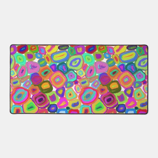 Zo kleurrijke veelkleurige cirkels olie geschilder bureaumat (Voorkant)